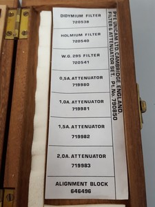 Thumbnail image of Pye Unicam Calibration Standards Set Filters & Attenuators Set Pt. No. 790850