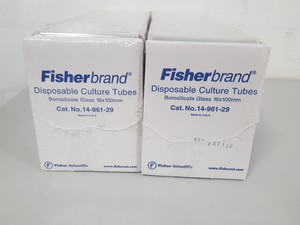 Thumbnail image of  Lot of 450x Fisherbrand Disposable Culture Borosilicate Test Tubes Lab 14-961-2