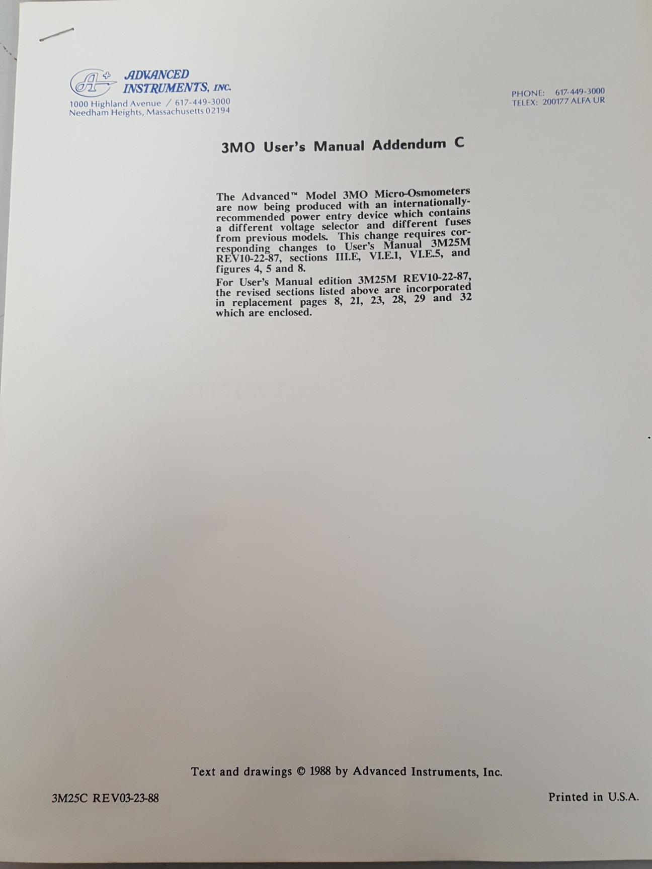 advanced osmometer 3mo manual software