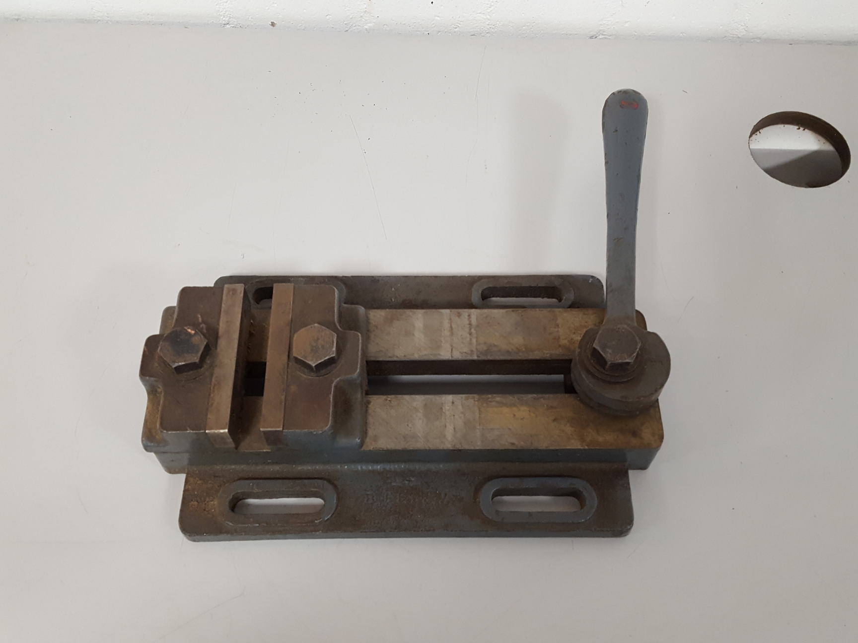 Image of Vintage Iron Clamp For Drill Press Metalworking Accessories