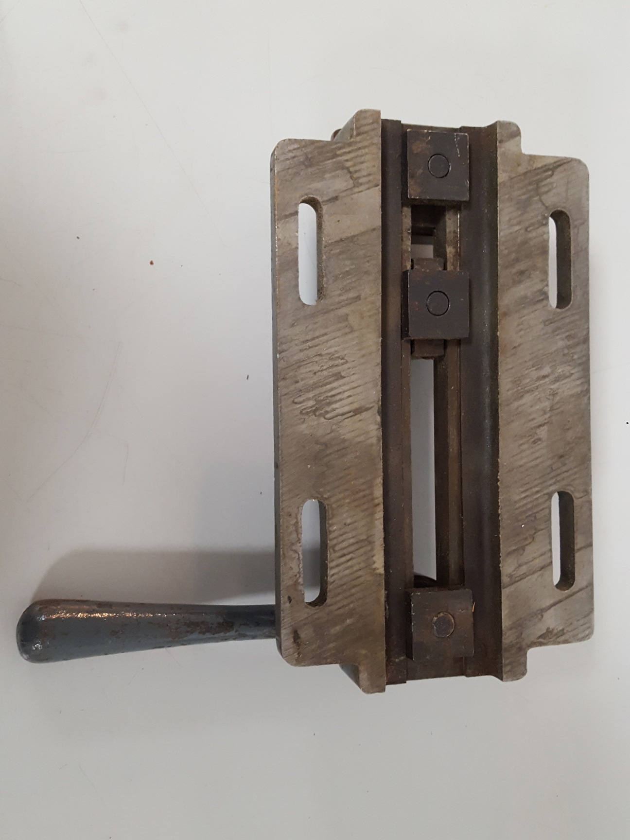 Image of Vintage Iron Clamp For Drill Press Metalworking Accessories