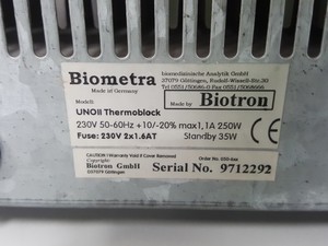 Thumbnail image of Biometra UNO II PCR DNA Thermal Cycler Lab