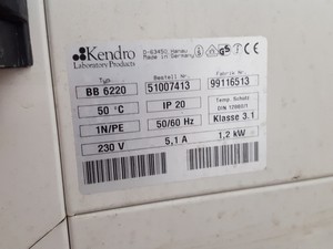 Thumbnail image of Heraeus BB 6220 CO2 Laboratory Incubator Lab 