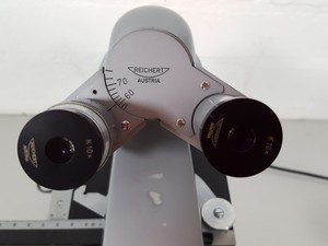 Thumbnail image of Reichert Binocular Microscope Lab + 4 Objectives Oel 100/1.25, Meiji 40