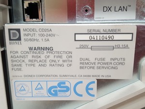 Thumbnail image of Dionex HPLC System LC30 Oven, AD25 Detector, CD25, AS40, EG50, GP50, PC10,