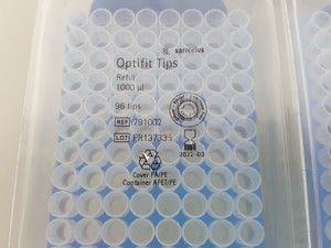 Thumbnail image of 18 Packs of 96 Sartorius Optifit Refill Tips 1000ul Lab 791002 1728 Tips