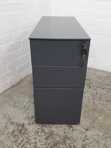 Thumbnail image of Brand New Office Filing Cabinet Pedestal Dark Grey - Deep Drawers 