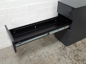 Thumbnail image of Brand New Office Filing Cabinet Pedestal Dark Grey - Deep Drawers 