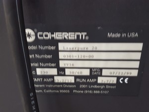 Thumbnail image of Coherent Laserpure 20 Laser Heat Exchanger Cooling Chiller System Lab