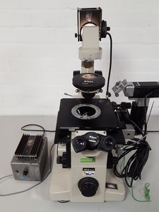 Thumbnail image of Nikon Diaphot Phase Contrast Microscope Xenon XPS-100 + 3 Objectives PH1 PH2 PH3