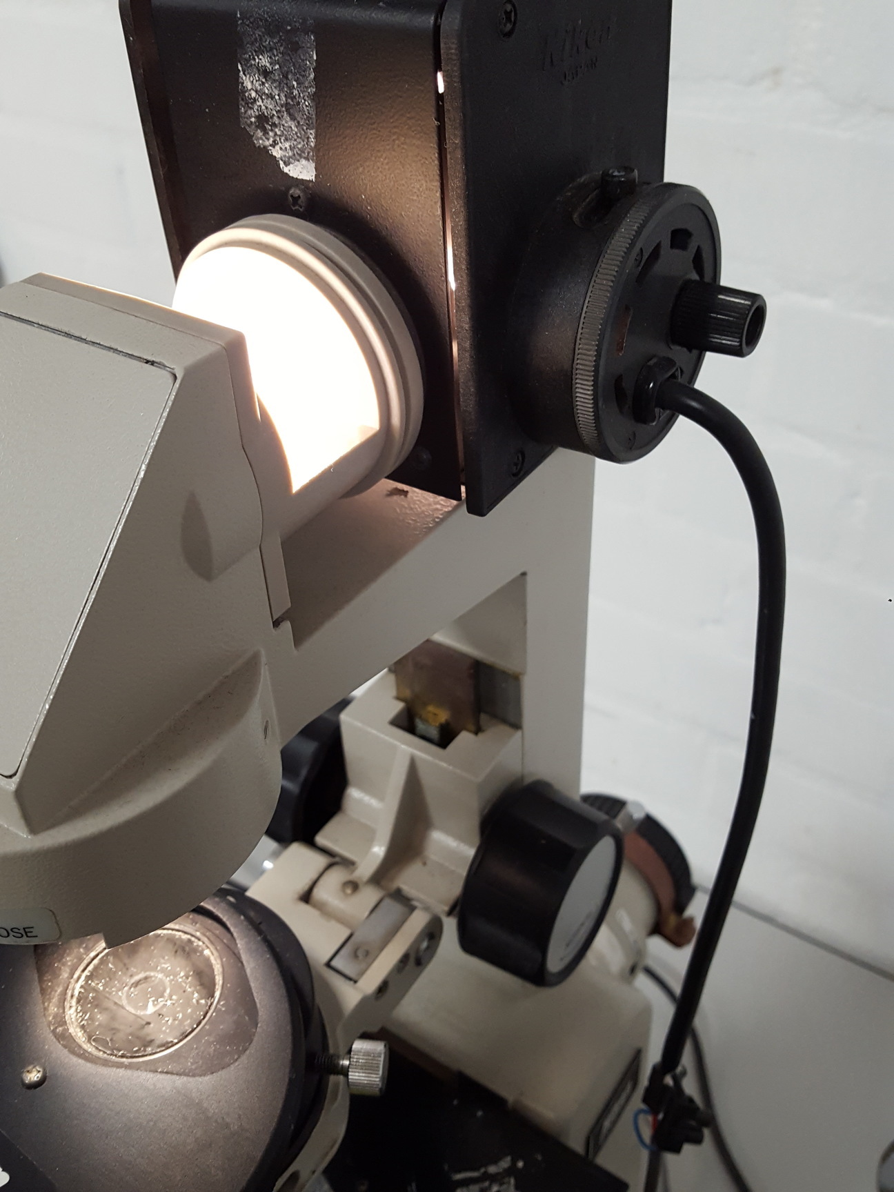 Image of Nikon Diaphot Phase Contrast Microscope Xenon XPS-100 + 3 Objectives PH1 PH2 PH3