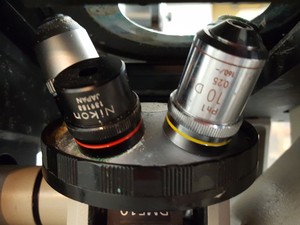 Thumbnail image of Nikon Diaphot Phase Contrast Microscope Xenon XPS-100 + 3 Objectives PH1 PH2 PH3