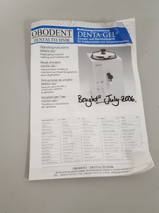 Thumbnail image of Obodent Denta Gel 8K DentalTechnik Duplicating Material Melting & Holding Dental