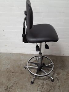 Thumbnail image of 3x VWR Lab Chairs With Adjustable Back & Foot Rest