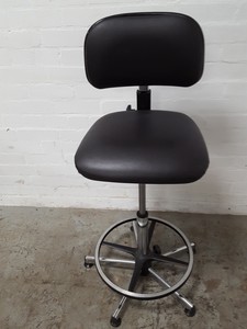 Thumbnail image of 3x VWR Lab Chairs With Adjustable Back & Foot Rest