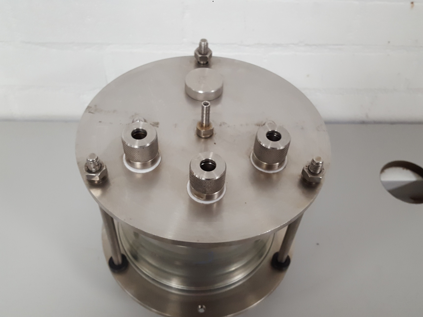 Image of QVF Borosilicate Pyrex Scientific Glass Bioreactor Vessel Fermenter Lab