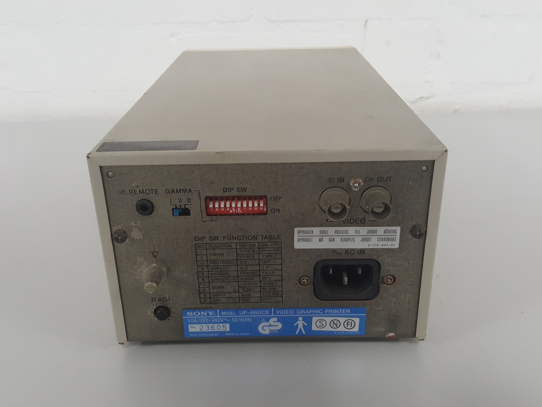 Image of Sony UP-860CE Video Graphic Ultrasound Thermal Printer Lab