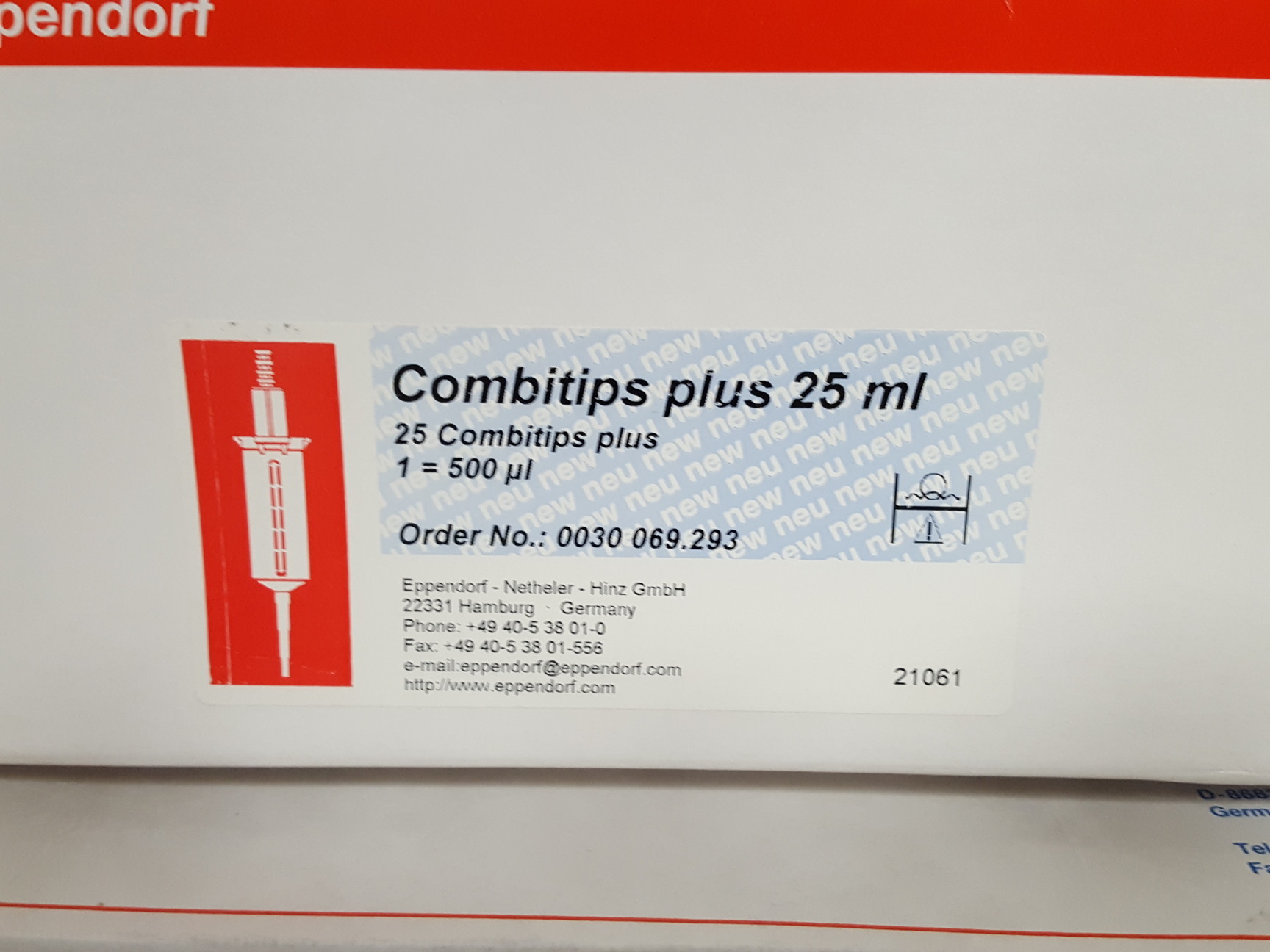Image of 300x Combitips Plus Eppendorf Tips 125x50mL, 75x25mL, 100x5mL