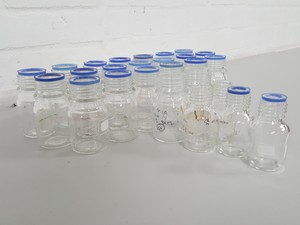 Thumbnail image of 26x Glassware Duran Glass Bottles 100mL, 50mL, - No Lids