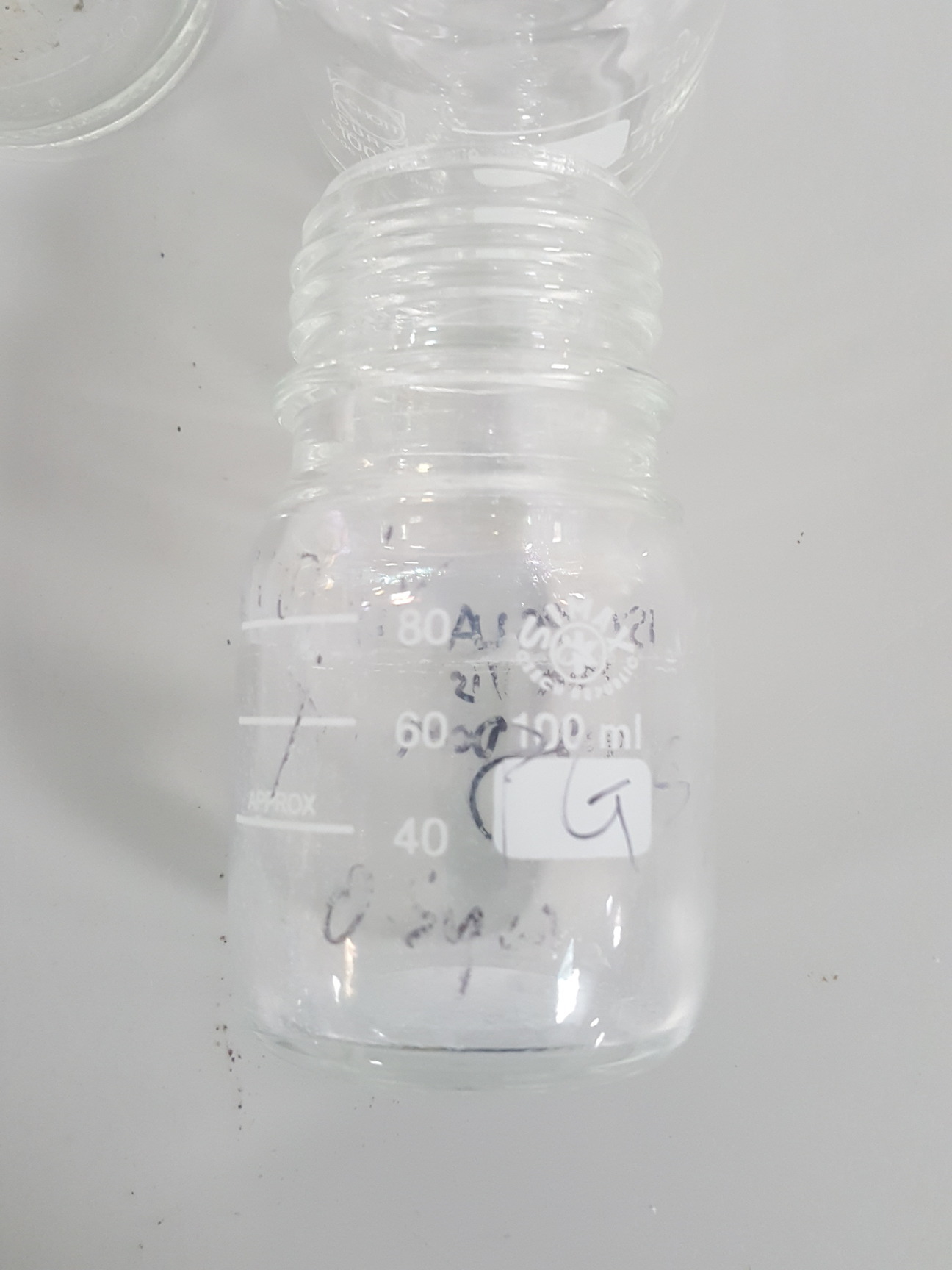 Image of 26x Glassware Duran Glass Bottles 100mL, 50mL, - No Lids