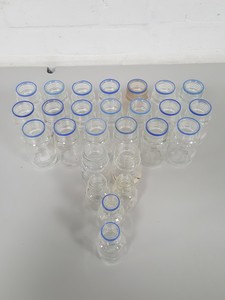 Thumbnail image of 26x Glassware Duran Glass Bottles 100mL, 50mL, - No Lids