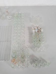 Thumbnail image of 265x Lab Glassware Glass Test Tubes, Bottles, Measuring Cylinders