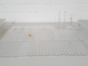 Thumbnail image of 265x Lab Glassware Glass Test Tubes, Bottles, Measuring Cylinders