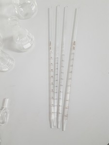 Thumbnail image of 46x Lab Glassware Pieces Glass Beakers, Erlenmeyer Flasks, Funnels, Pyrex Duran 