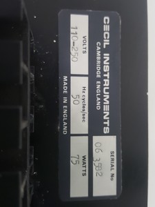 Thumbnail image of Cecil Instrument Deuterium Lamp Controller Lab 75W
