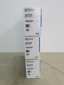Thumbnail image of 3 x Genuine HP Q2670A Black Toner Cartridges for Laserjet Series 3500/3550/3700