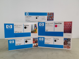 Thumbnail image of Job Lot of 5 Genuine HP Toners Cartridges Q6000A Q6473A C9700A C4191A CC530A