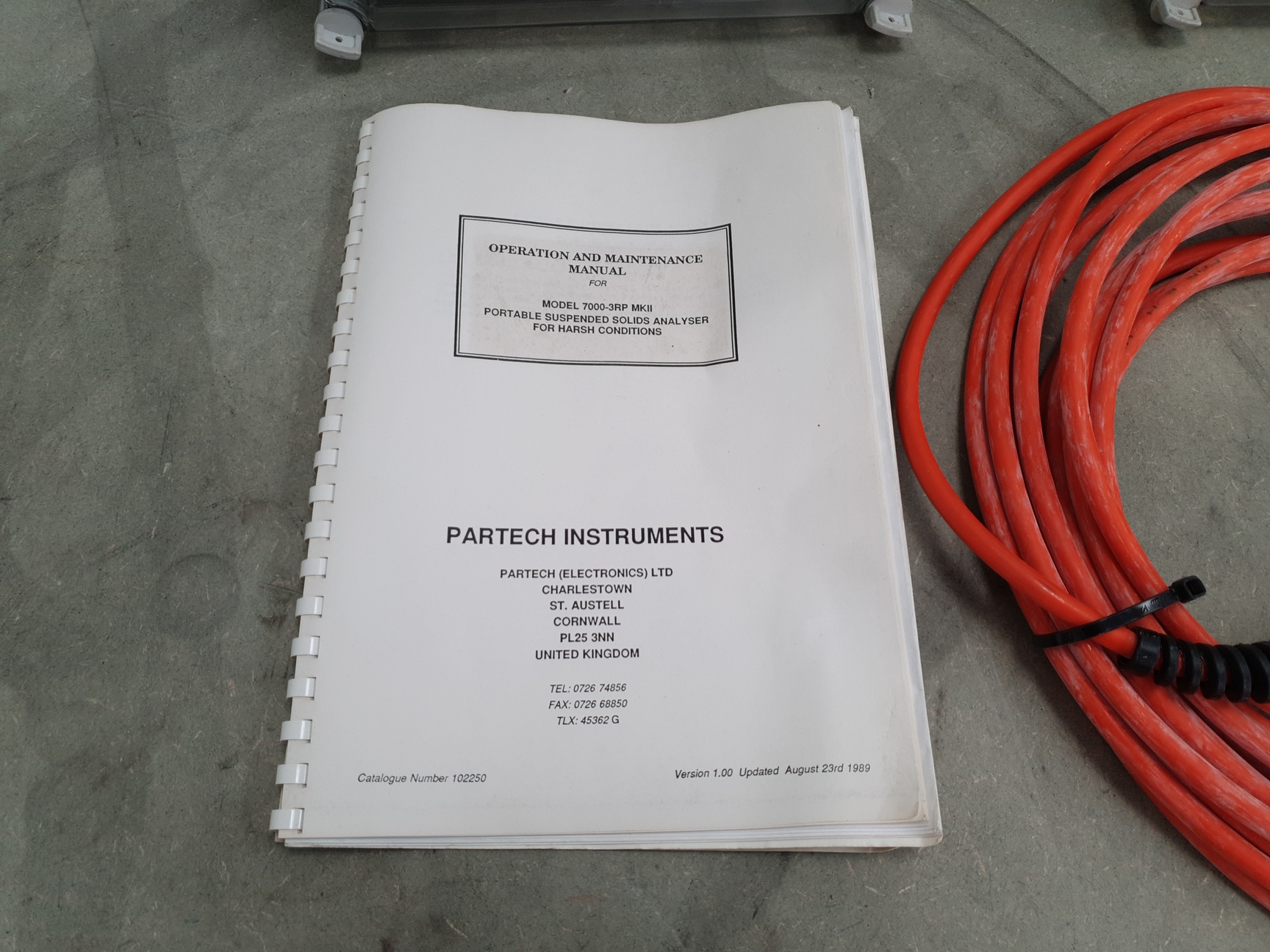 Partech Analyzer Partech 7000-3RP MKII Portable Suspended Solids Analyser for Harsh ...