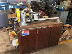 Thumbnail image of Myford ML8 Wood Lathe With Saw Bench - Trips Fuses Spares / Repairs