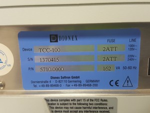 Thumbnail image of Dionex HPLC System 1x UVD 170U Detector, 1x TCC-100, 1x GS50 Gradient Pump