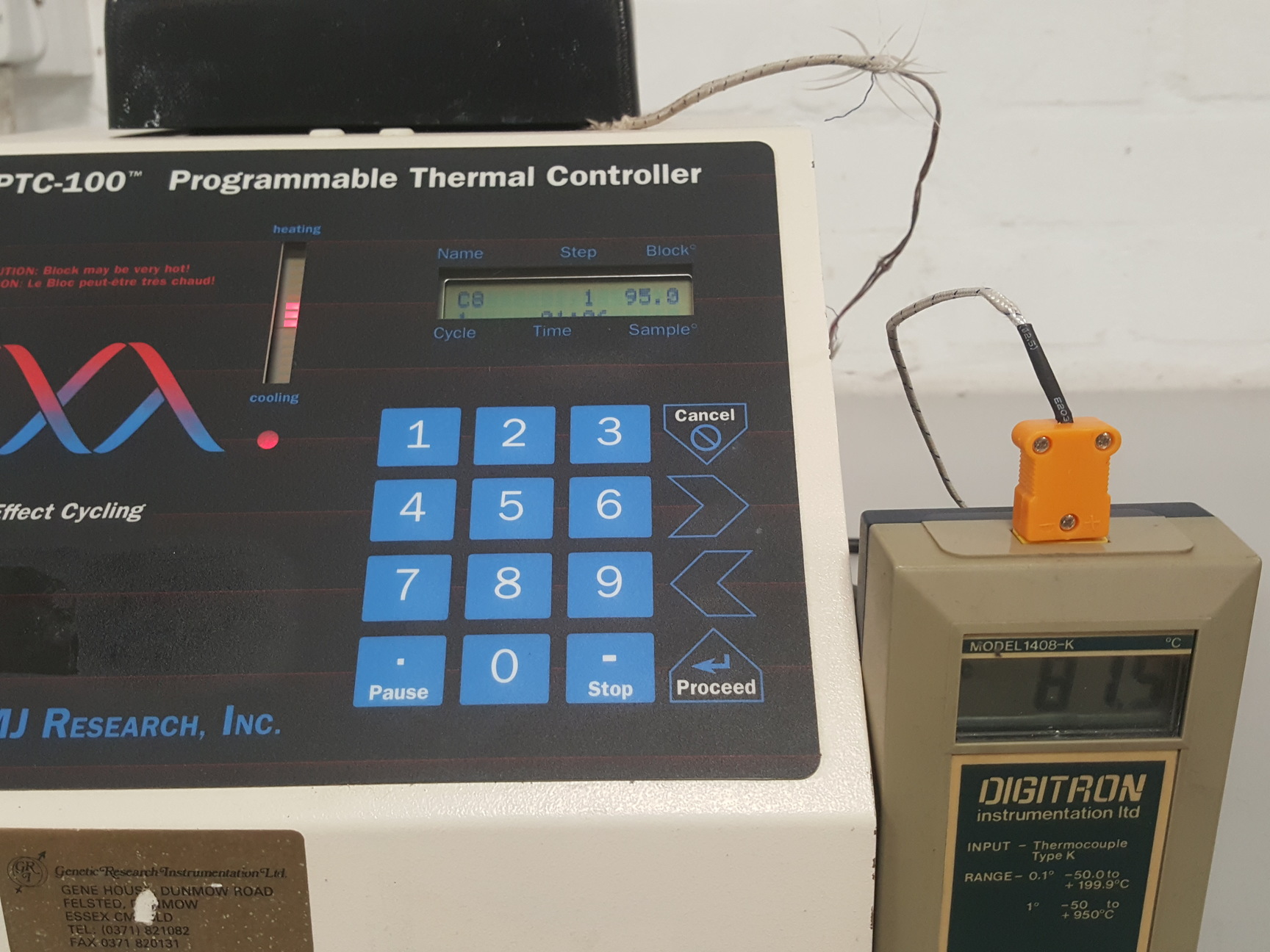 Image of MJ Research PTC-100 Programmable Thermal Cycler PCR DNA Lab