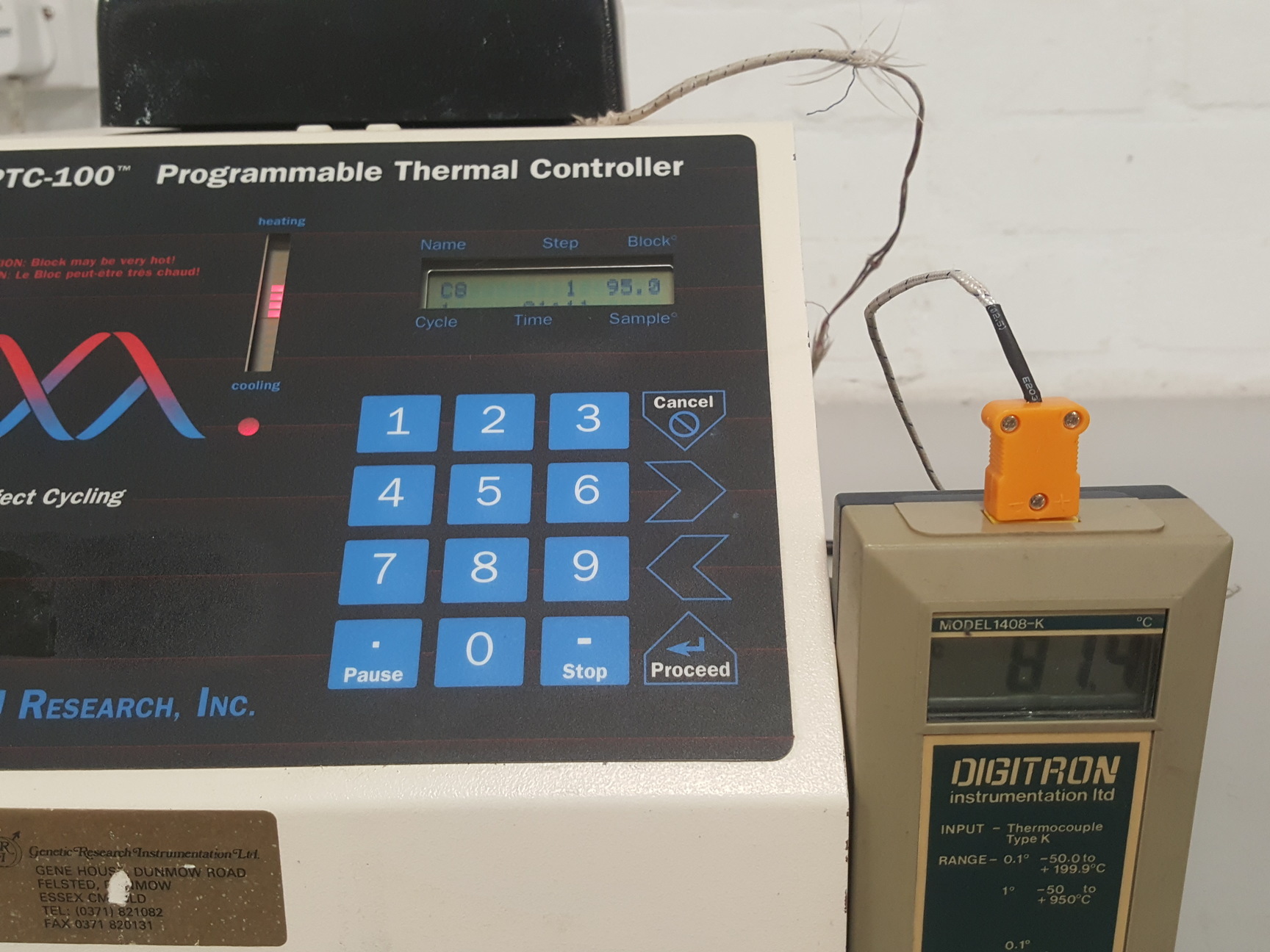 Image of MJ Research PTC-100 Programmable Thermal Cycler PCR DNA Lab