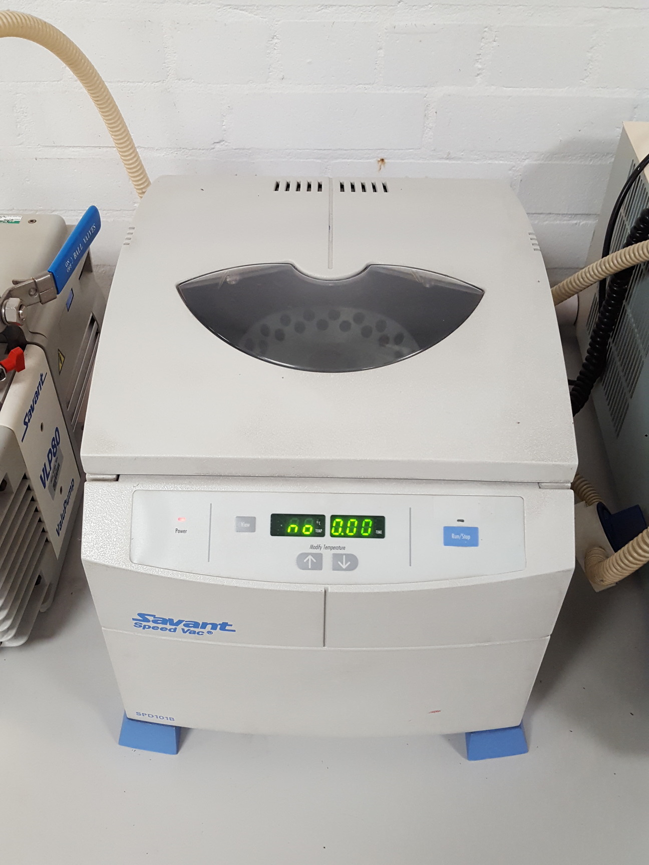 Image of Savant SPD101B Speedvac + RVT400 Refrigerated Vapor Trap + VLP80 Vacuum Pump Lab