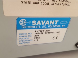 Thumbnail image of Savant SPD101B Speedvac + RVT400 Refrigerated Vapor Trap + VLP80 Vacuum Pump Lab