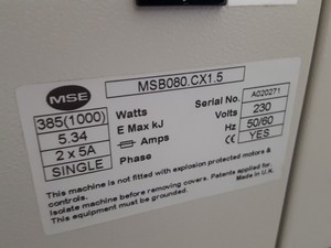 Thumbnail image of MSE Sanyo Harrier 15/80 Benchtop Centrifuge + Microplate Rotor, 2000rpm Lab