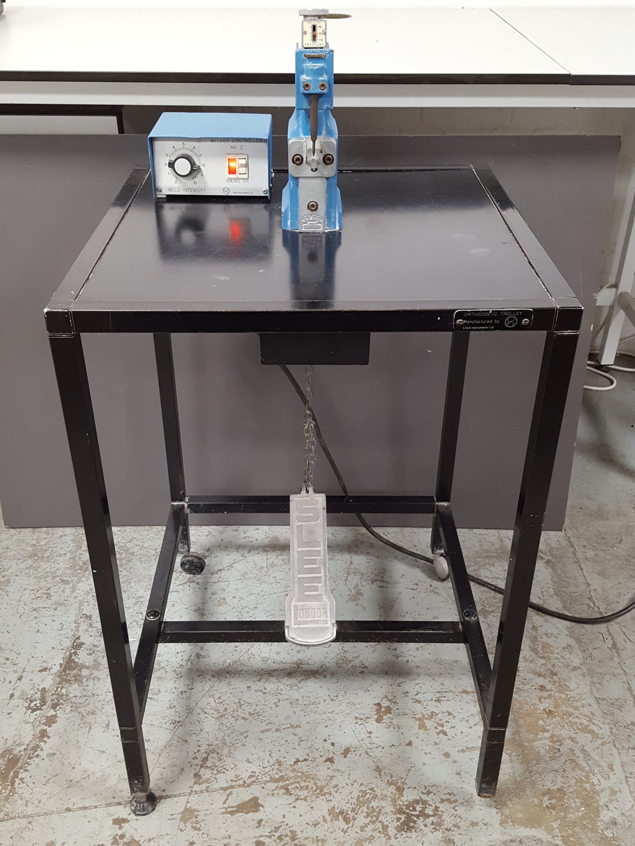 Image of Lloyd Instruments Orthodontic Trolley + Slee Welder MK2 Controller Dental Lab