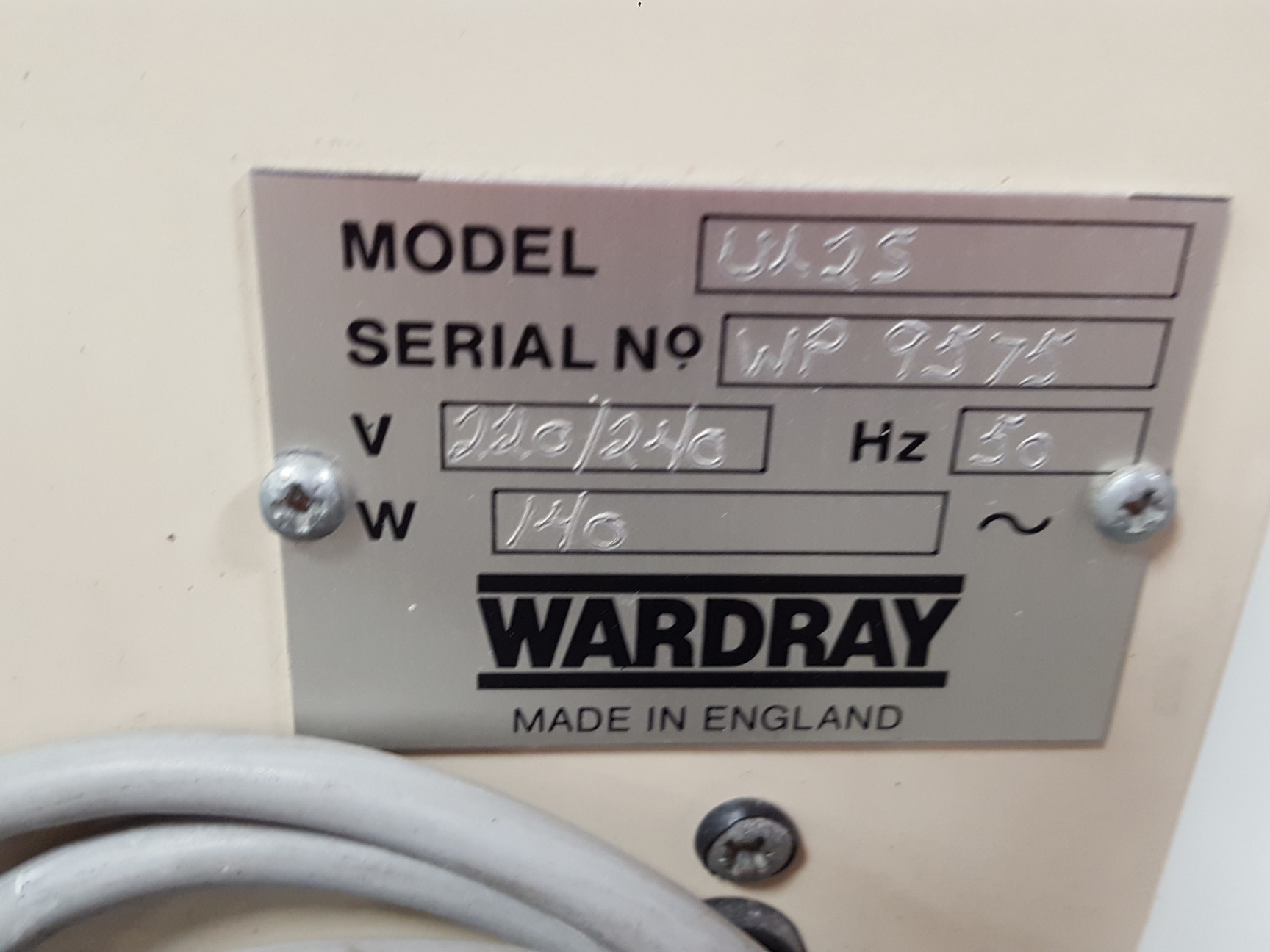 Image of Wardray UV25 X-Ray Viewing Light Box Lab 