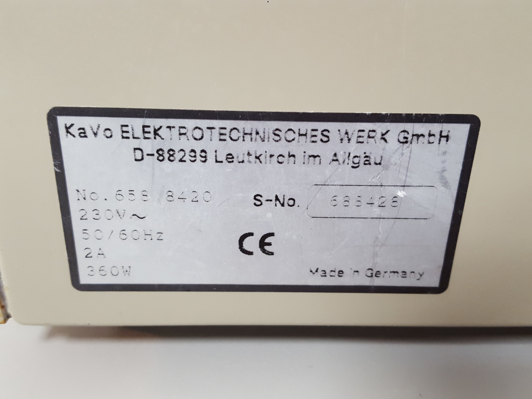 Image of Kavo EWL D-88299 Mobile Dust Extraction System Suction Lab Dental