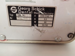 Thumbnail image of Georg Schick SM78 / 3 Lab Dental Controller + Handpiece 7957