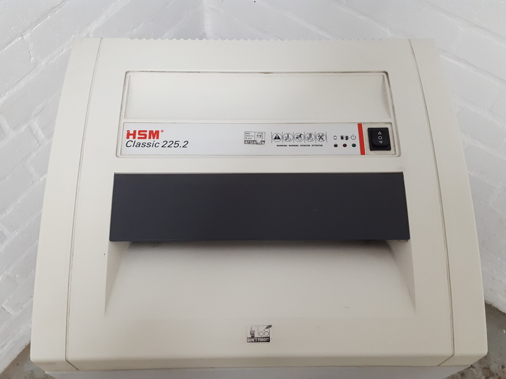 Image of HSM Classic 225.2 Cross Cut Office Paper Shredder 