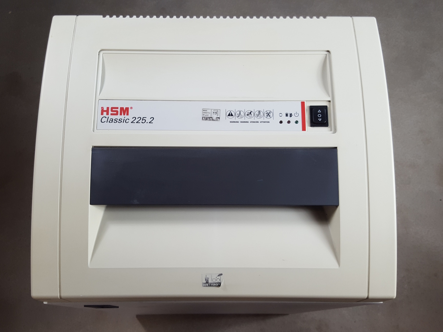 Image of HSM Classic 225.2 Cross Cut Office Paper Shredder 