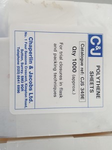 Thumbnail image of Lot of 6x Packs of C & J CJS 349E Polythene Sheets Dental