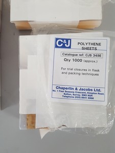 Thumbnail image of Lot of 6x Packs of C & J CJS 349E Polythene Sheets Dental