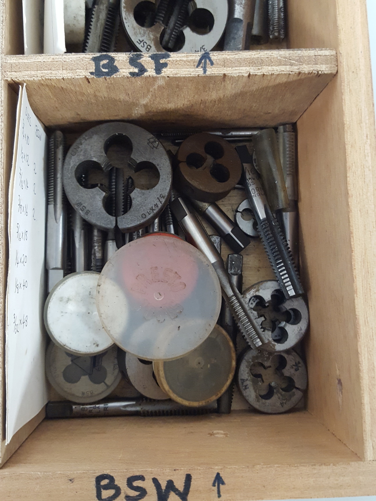 Image of Job Lot of Taps & Dies Engineering Workshop