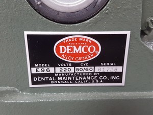 Thumbnail image of Demco Model e96 High Speed Dental Alloy Grinder Lab Dentistry 