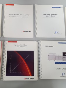 Thumbnail image of 8x Perkin Elmer Spectroscopy Manuals / Guides Spectrum 2000R NIR FT-Raman GX Lab